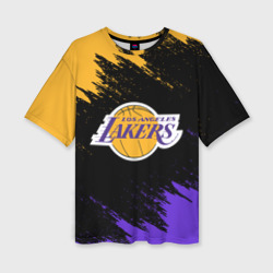 Женская футболка oversize 3D LA Lakers