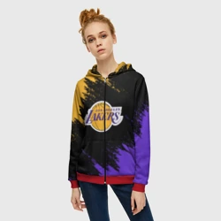 Женская толстовка 3D на молнии LA Lakers - фото 2