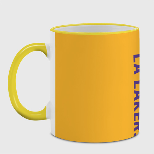 Кружка с полной запечаткой LA Lakers, цвет Кант желтый - фото 2
