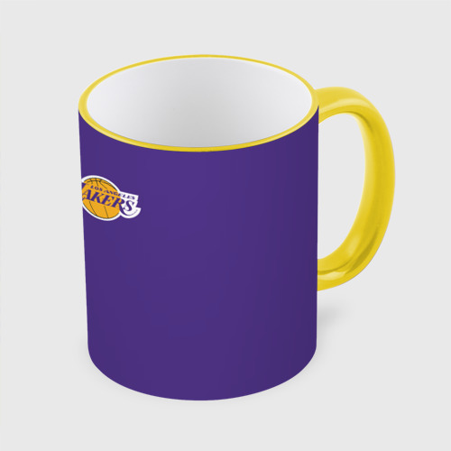 Кружка с полной запечаткой LA Lakers, цвет Кант желтый - фото 3