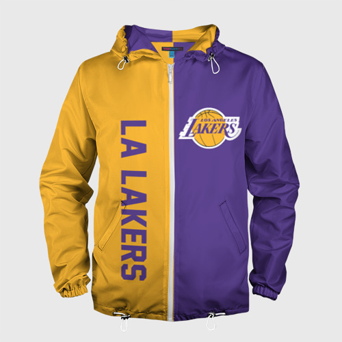 Мужская ветровка 3D LA Lakers, цвет белый