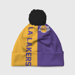 Шапка 3D c помпоном LA Lakers