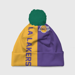 Шапка 3D c помпоном LA Lakers