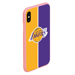 Чехол для iPhone XS Max матовый LA Lakers - фото 2