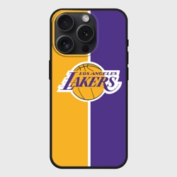 Чехол силиконовый для Apple iPhone 15 Pro матовый LA Lakers