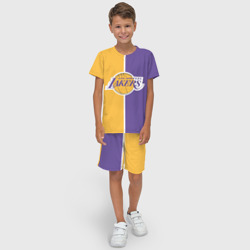 Детский костюм с шортами 3D LA Lakers - фото 2
