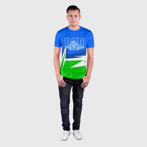 Мужская футболка 3D Slim с принтом ВДВ, вид сбоку #3