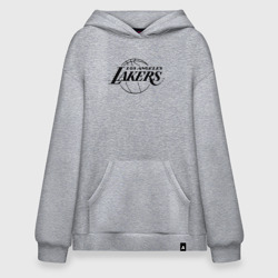Худи SuperOversize хлопок LA Lakers black logo
