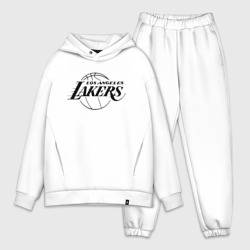 Мужской костюм oversize хлопок LA Lakers black logo