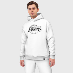 Мужской костюм oversize хлопок LA Lakers black logo - фото 2