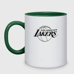 Кружка двухцветная LA Lakers black logo