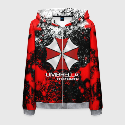 Мужская толстовка 3D на молнии Umbrella Corp, цвет меланж