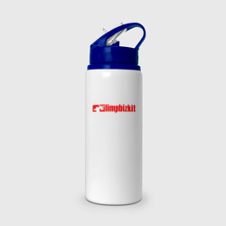 Бутылка для воды с трубочкой Limp Bizkit logo emblem