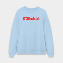 Мужской свитшот oversize без начеса хлопок Limp Bizkit logo emblem