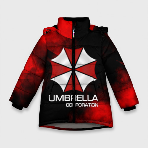 Зимняя куртка для девочек 3D Umbrella Corp, цвет светло-серый