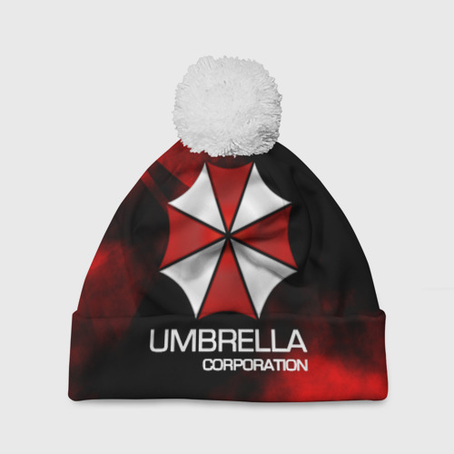 Шапка 3D c помпоном Umbrella Corp, цвет 3D печать