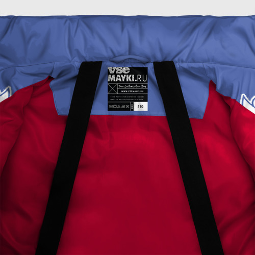 Зимняя куртка для девочек 3D Физфак МГУ, цвет красный - фото 7