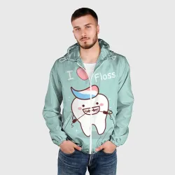 Мужская ветровка 3D Tooth - Зубная нить - фото 2