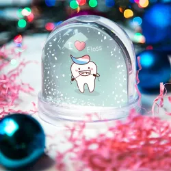 Игрушка Снежный шар Tooth - Зубная нить - фото 2
