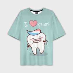 Мужская футболка oversize 3D Tooth