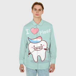 Мужская рубашка oversize 3D Tooth - фото 2