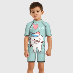 Детский купальный костюм 3D Tooth - Зубная нить - фото 2