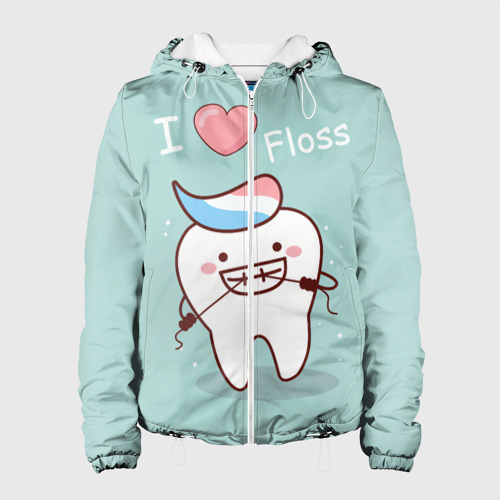 Женская куртка 3D Tooth, цвет белый