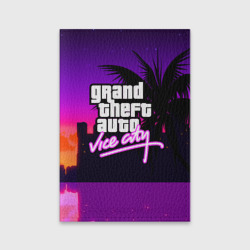 Обложка для паспорта матовая кожа GTA:Vice city