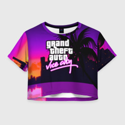 Женская футболка Crop-top 3D GTA:Vice city
