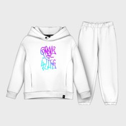 Детский костюм хлопок Oversize Grove street 4 life neon graffiti