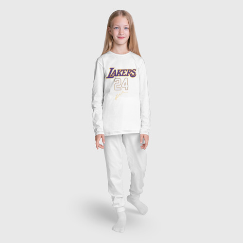 Детская пижама с лонгсливом хлопок с принтом LA Lakers, вид сбоку #3