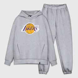Мужской костюм oversize хлопок LA Lakers +спина Лейкерс