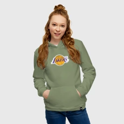 Женская толстовка хлопок LA Lakers +спина Лейкерс - фото 2