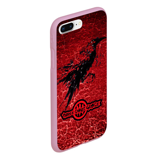 Чехол для iPhone 7Plus/8 Plus матовый Three Days Grace art, цвет розовый - фото 3