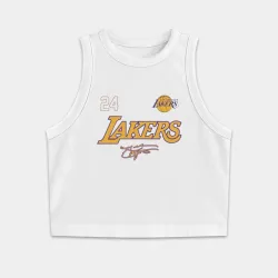 Женская укороченная майка-топ хлопок Kobe Bryant автограф