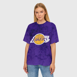 Женская футболка oversize 3D LA Lakers - фото 2