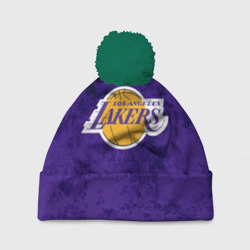 Шапка 3D c помпоном LA Lakers