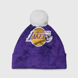 Шапка 3D c помпоном LA Lakers