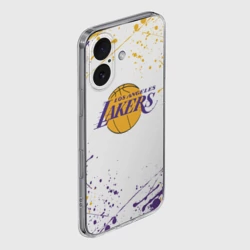 Чехол для iPhone 16 силиконовый с защитой камеры LA Lakers - фото 2