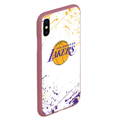 Чехол для iPhone XS Max матовый LA Lakers - фото 2