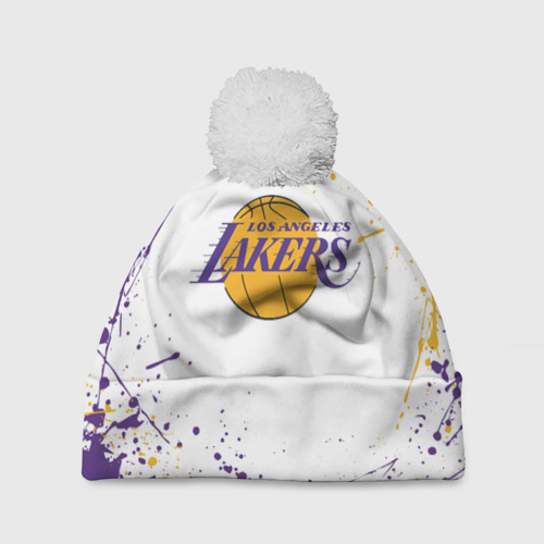 Шапка 3D c помпоном LA Lakers, цвет 3D печать