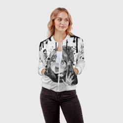 Женский бомбер 3D Аниме Ахегао - фото 2