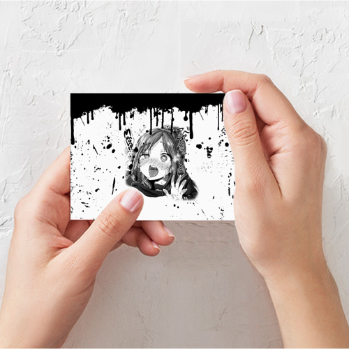 Поздравительная открытка Аниме Ахегао, цвет белый - фото 3