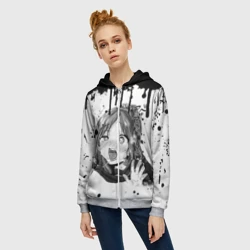 Женская толстовка 3D на молнии Аниме Ахегао - фото 2