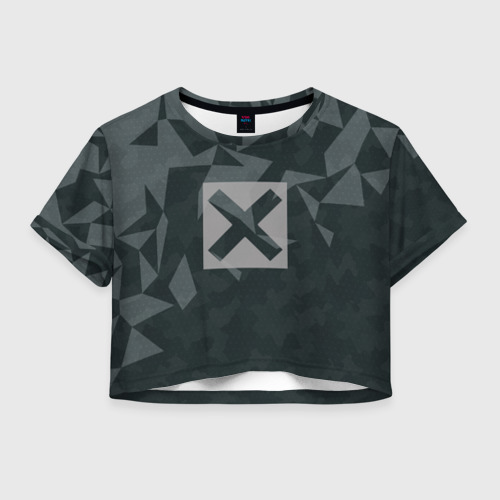 Женская футболка Crop-top 3D Cross