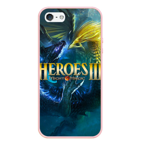 Чехол для iPhone 5/5S матовый Heroes of Might and Magic, цвет светло-розовый