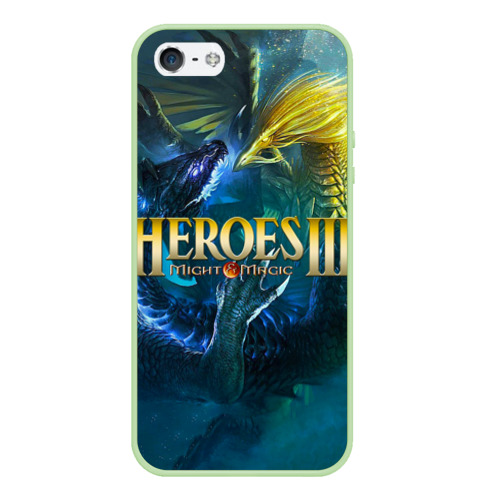 Чехол для iPhone 5/5S матовый Heroes of Might and Magic, цвет салатовый