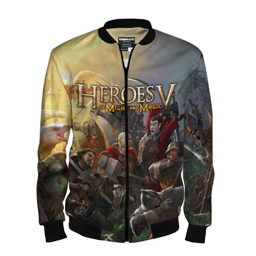 Мужской бомбер 3D Heroes of Might and Magic, цвет черный