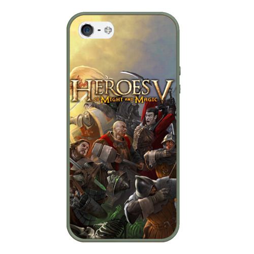 Чехол для iPhone 5/5S матовый Heroes of Might and Magic, цвет темно-зеленый