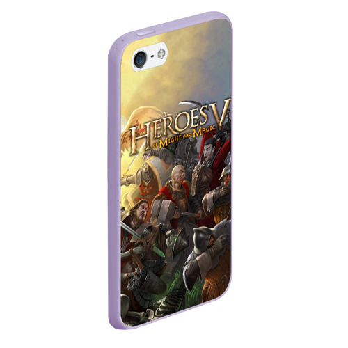 Чехол для iPhone 5/5S матовый Heroes of Might and Magic, цвет светло-сиреневый - фото 3